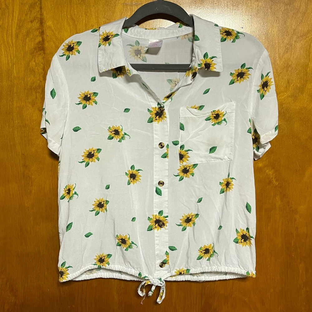 Sunflower Button-up Top